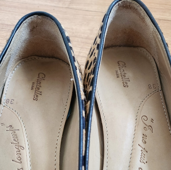 Chatelles Paris animal print pony hair flats 38 7 - Picture 7 of 9